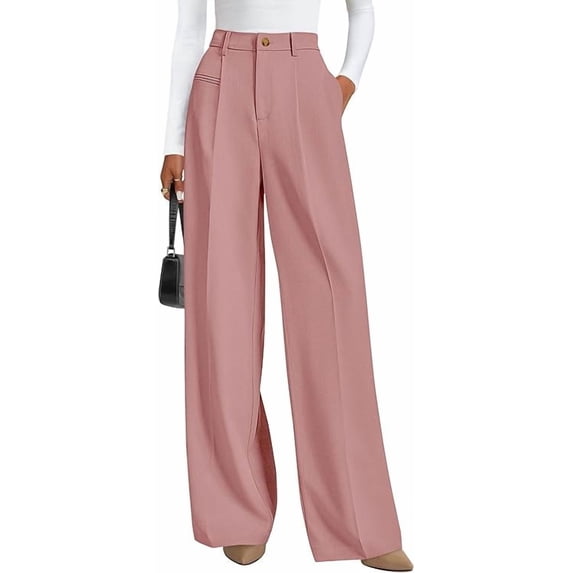 PRETTYGARDEN Womens Wide Leg Dress Pants Business Casual Flowy Work Palazzo Pants High Waisted Slacks Trousers