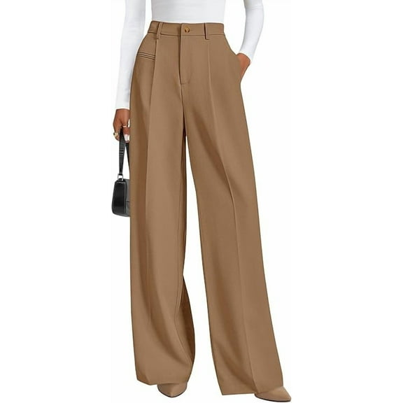 PRETTYGARDEN Womens Wide Leg Dress Pants Business Casual Flowy Work Palazzo Pants High Waisted Slacks Trousers