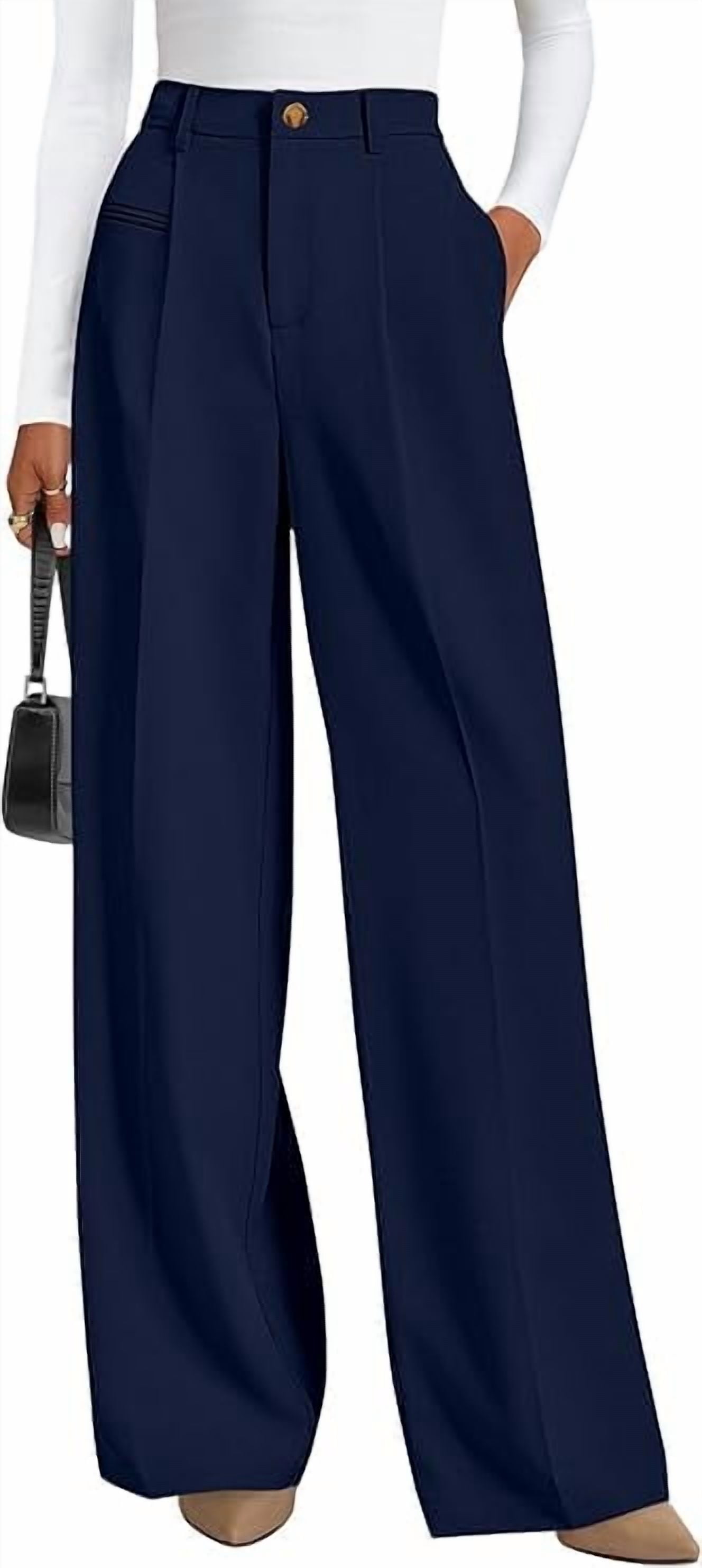high waist wide leg dress pants Mona Wide Leg Trouser Pants In Petite main image 0
