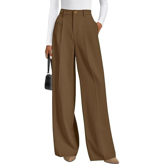 PRETTYGARDEN Womens Wide Leg Dress Pants Business Casual Flowy Work Palazzo Pants High Waisted Slacks Trousers