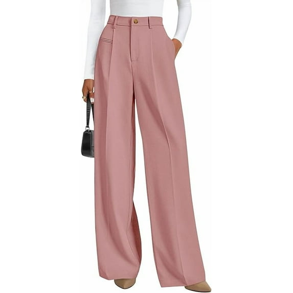 PRETTYGARDEN Womens Wide Leg Dress Pants Business Casual Flowy Work Palazzo Pants High Waisted Slacks Trousers