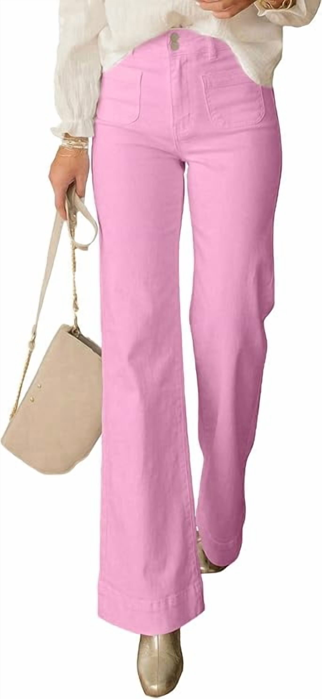 PRETTYGARDEN Womens Wide Leg Jeans High Waisted Stretchy | High Rise ...