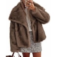 thumbnail image 1 of PRETTYGARDEN Womens Winter Coats Trendy Long Sleeve Furry Faux Fur Jackets Button Lapel Warm Fall Outwear with Pockets, 1 of 9