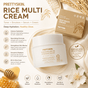PRETTYSKIN Rice Multi Cream Face Moisturizer 100 mL 3.38 fl oz Hydrating Korean Facial Cream with Rice Extract for Dry & Dull Skin