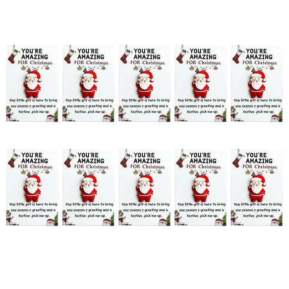 PRETXORVE 10 Small Pocket Christmas Greeting Cards