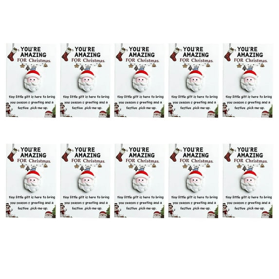 PRETXORVE 10 Small Pocket Christmas Greeting Cards