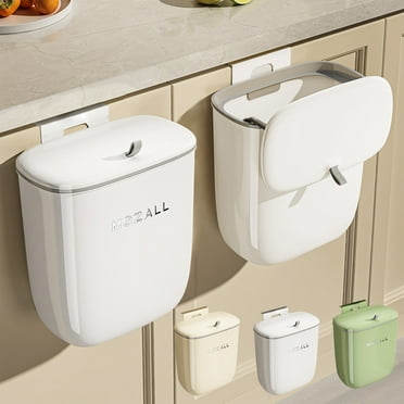 PRETXORVE 14L Household Wall-mounted Trash Can Kitchen Kitchen Waste Large Plastic Storage Bucket Bathroom Trash Can with Lid Can Be Hung or Pasted