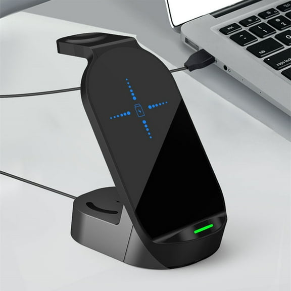 PRETXORVE 15W Four In One Folding Wireless Charger, Supporting Headset, Watch, Mobile Phone, With Indicator Light, Can Be Used As Mobile Phone Rack
