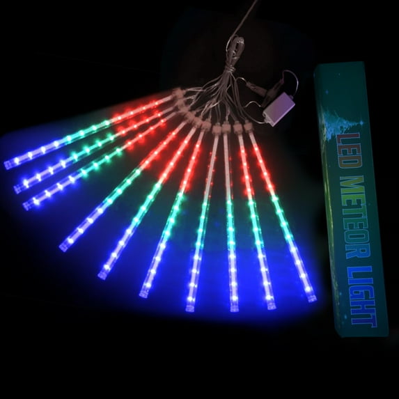 PRETXORVE 30CM Party LED Lights Shower Rain Snowfalls Christmas Tree Garden Outdoor