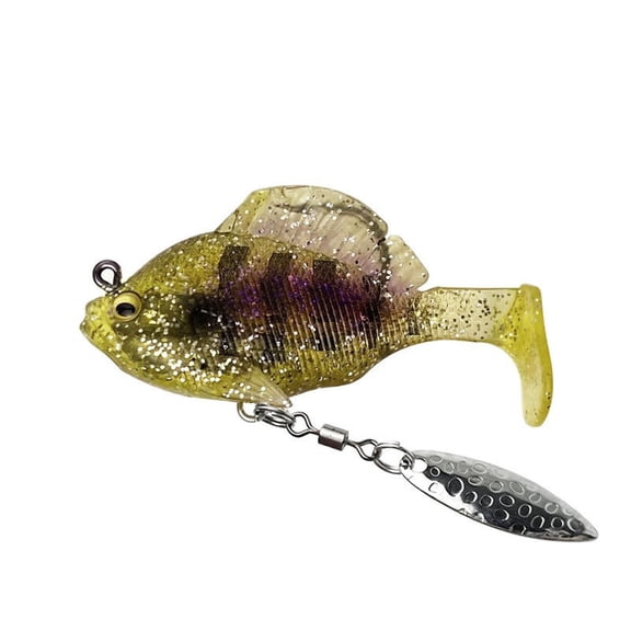 PRETXORVE 3Rd Generation Jumping Fish Hollow Lead Soft Bait Suspended Bottom Rotating Flashing T Tail Lead Soft Fish Bait