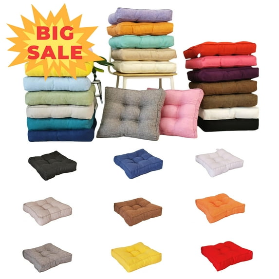 PRETXORVE 40Cm Three-Dimensional Thickened Imitation Linen Seat Cushion Compressed Delivery Floor Mat Candy Color Mat