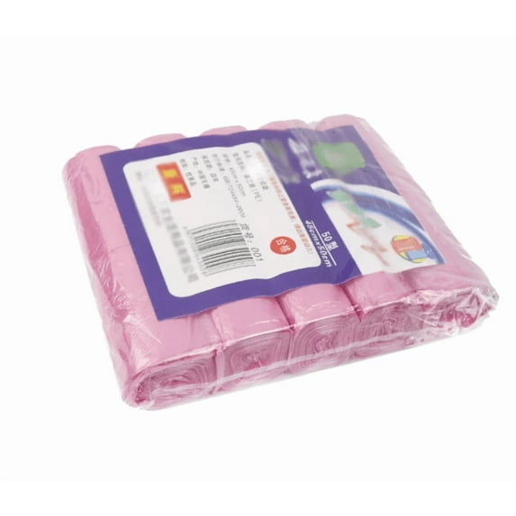 PRETXORVE 5 Rolls Strong Trash Bags Color Transparent Trash Bags Bathroom Trash Bin Bags Home office Kitchen Multicolor Small Plastic Bags