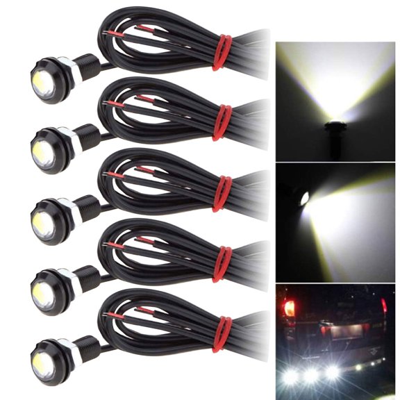 PRETXORVE 5x White DC12V 9W Eye LED Daytime Running DRL Backup Light Car Auto Lamp
