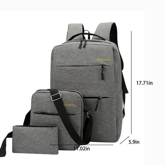 PRETXORVE Backpack, Travel Laptop Backpack, Large Women's Men's Travel Backpack, 17 In Business Backpack with Crossbody and Coin Purse, College Bag Three Piece