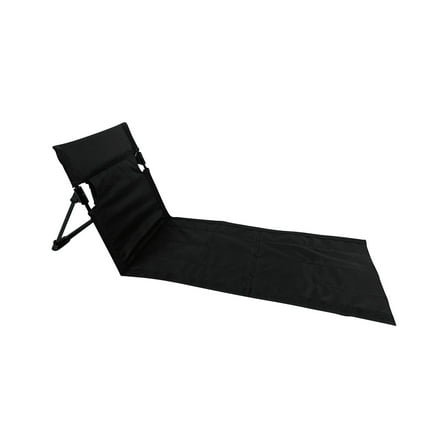 PRETXORVE Beach Chair, Foldable Beach Mat with Backrest 110 X 38 Cm Adjustable Beach Sun Mat Fabric Beach Lounger Reclining Mat Sun Lounger Padded Beach Mat with Backrest