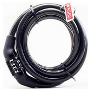 PRETXORVE Bike Cable Basic Self Coiling Resettable Combination Cable Bike Locks