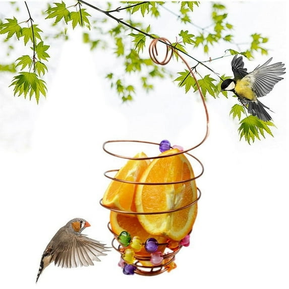 PRETXORVE Bird Feeder, Outdoor Hanging Fruit Bird Feeder Garden Bird Feeder Bird Fruit and Vegetable Feeder