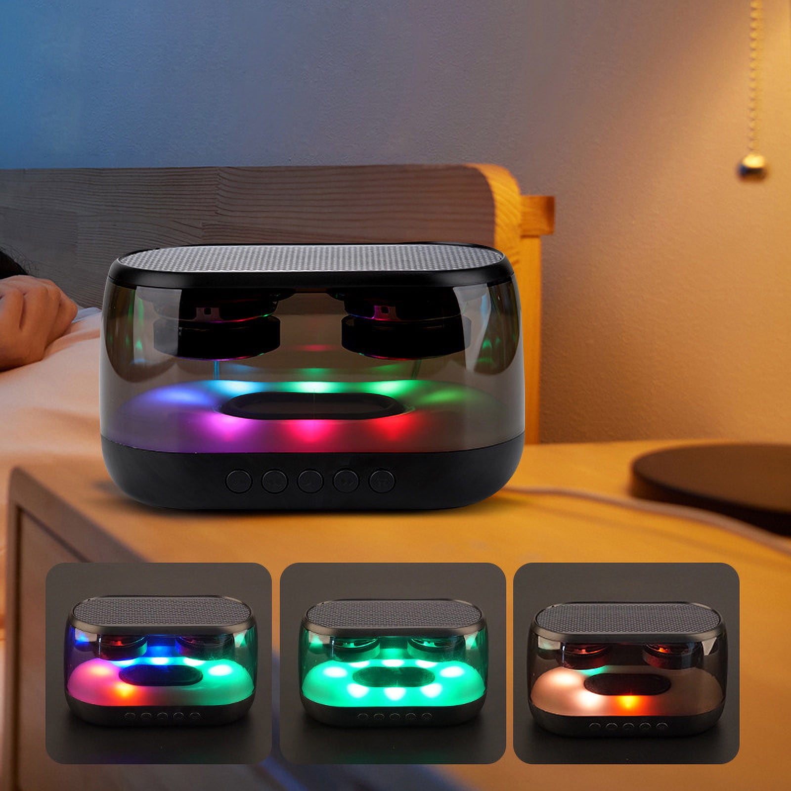 PRETXORVE Bluetooth Audio Light Speaker Desktop Colorful Light Wireless ...