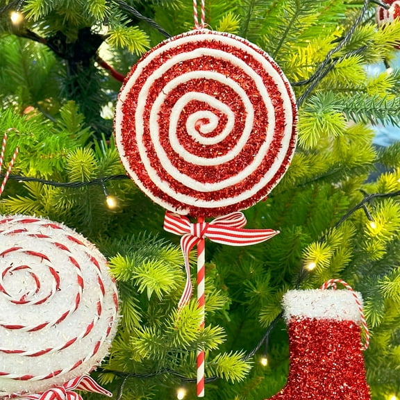 PRETXORVE Christmas Candy Decorations, Christmas Lollipop Decorations, Candy Cane Hanging Decorations, Christmas Tree Decorations, Fake Candy Decorations, Used for Christmas Decoration.