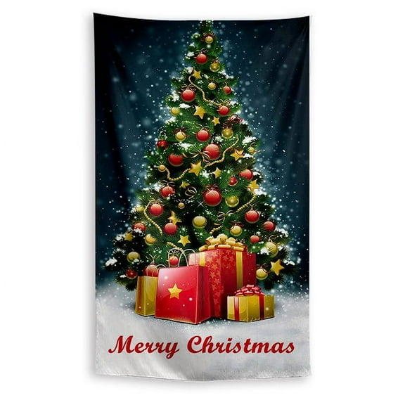 PRETXORVE Christmas Decor, Christmas Tree Decorations, Christmas Door Curtain Decoration, Door Curtain, Door Hanger, Festival Decoration, Door Curtain Hanger