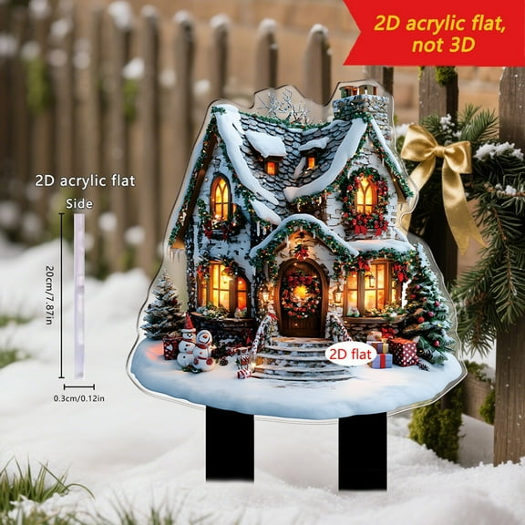 PRETXORVE Christmas Decor, Christmas Tree Decorations, Christmas House Decorations, 2D Flat Outdoor Garden Decorations, Festival Decorations