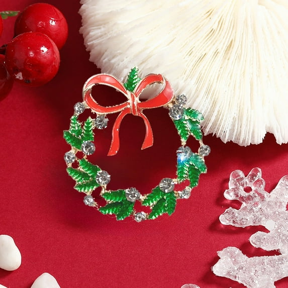 PRETXORVE Christmas Decor, Christmas Tree Decorations, Christmas Tree Brooch Christmas Gift Small Gift Corsage Accessories Highlight Pin Christmas Brooch