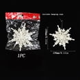 thumbnail image 1 of PRETXORVE Christmas Decor, Christmas Tree Decorations, Plastic White Snowflake Pendant, 1 of 5