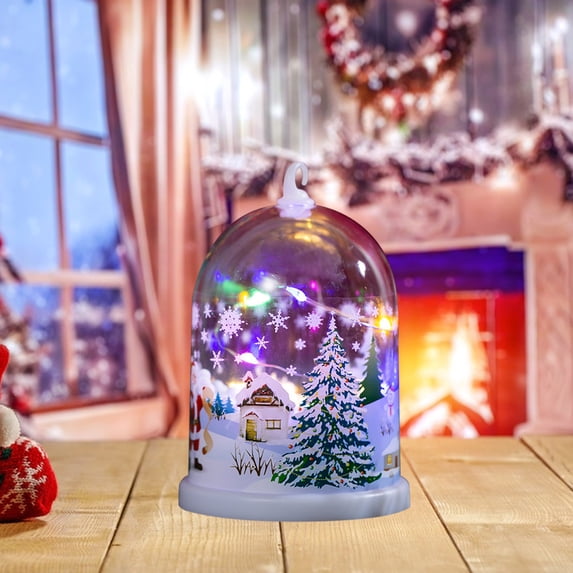 PRETXORVE Christmas Decorations, Christmas Colored Lights - Night Light Christmas Tree Table Pendant - Tabletop Christmas Tree Snowflake Scenery Decoration - Christmas Gift