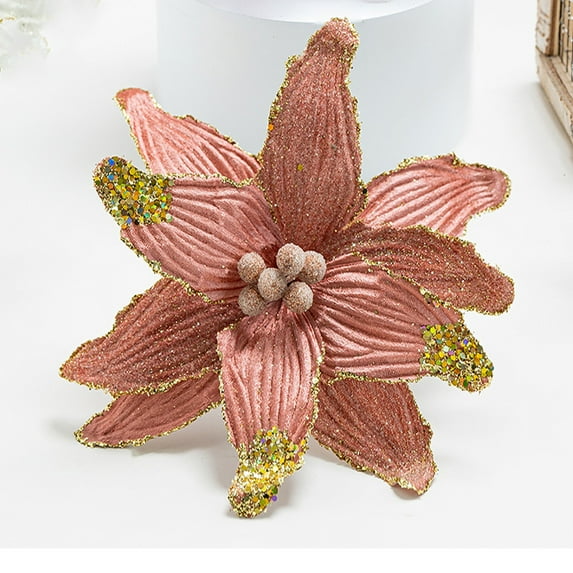 PRETXORVE Christmas Decorations, Christmas Decor, 1Pcs Simulation Floral Christmas Tree Decoration Fabric Materials Simulation Floral Wedding Party Hall and Other Decorations Festive Gift