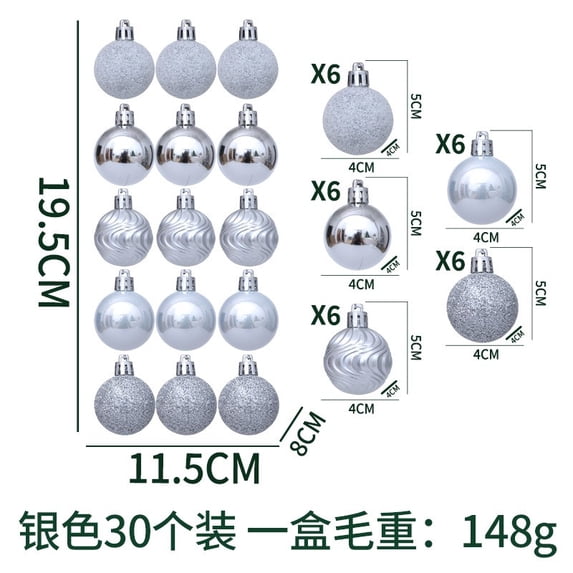 PRETXORVE Christmas Decorations, Christmas Decor, 30 1.5 Ball Decorations