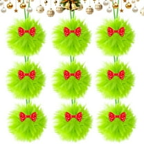 PRETXORVE Christmas Decorations, Christmas Decor, 6-Piece Christmas Tree Decorations, Faux Balls with Ribbons Party Decorations
