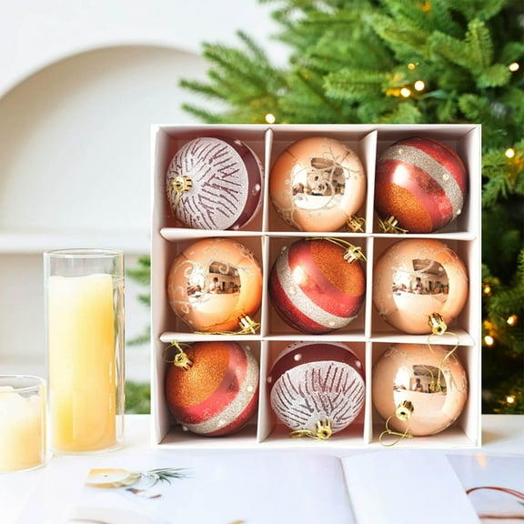 PRETXORVE Christmas Decorations, Christmas Decor, Ball Balls Macaron Balls Candy-Colored Outer Space