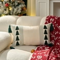 thumbnail image 1 of PRETXORVE Christmas Decorations, Christmas Decor, Christmas Pillow Case Tassel Decorated Canvas Embroidered Christmas Tree Pillow Case Suitable for Christmas Bedroom Sofa Decoration, 1 of 6
