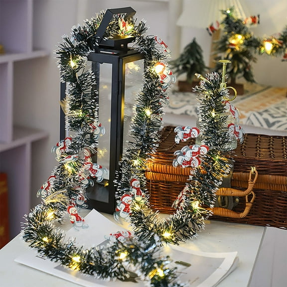 PRETXORVE Christmas Decorations, Christmas Decor, Confetti and String Lights and Snowman Lights Window Party Lights Indoor and Outdoor