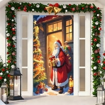 PRETXORVE Christmas Decorations, Christmas Decor, Door Curtain, Suitable for News Year Meeting Winter, Size 78.7 X 35.4 Inches