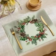 thumbnail image 1 of PRETXORVE Christmas Decorations, Christmas Decor Table Mat Heat Washable Table Mat Linen Table Mat Party Festival Decor Suitable for Kitchen Dining Christmas Dining Party, 1 of 6
