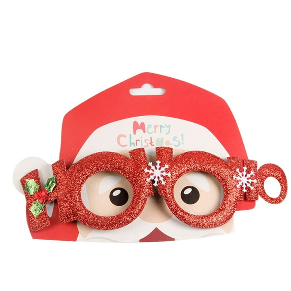 PRETXORVE Christmas Decorations, Christmas Ornaments, Christmas Decorations, Adult and Children's Party Glasses Costume Props, Christmas Tree Reindeer Antlers Party Glasses Frame