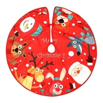 PRETXORVE Christmas Decorations, Christmas Ornaments, Christmas Decorations Christmas Tree Skirt 90Cm Printed Tree Skirt Home Christmas Tree Decor