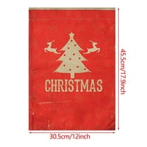 PRETXORVE Christmas Decorations, Christmas Ornaments, Christmas Garden Flag Vertical Double-Sided Merry Christmas Outdoor Decor