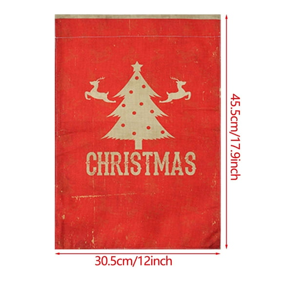 PRETXORVE Christmas Decorations, Christmas Ornaments, Christmas Garden Flag Vertical Double-Sided Merry Christmas Outdoor Decor