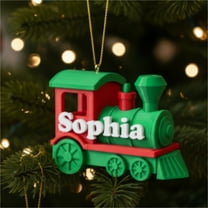 PRETXORVE Christmas Decorations, Christmas Ornaments, Christmas Train Decoration - Custom Name 2D Printed Tree Decoration