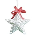 thumbnail image 1 of PRETXORVE Christmas Decorations, Christmas Ornaments, Christmas Tree Pendant Flashing White 12Cm Plastic Flower Five-Pointed Star Snowflake Deer Pendant Scene Decoration, 1 of 2