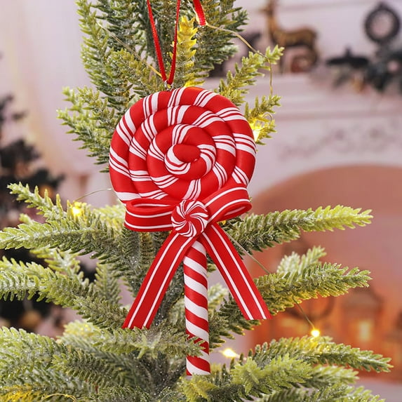 PRETXORVE Christmas Decorations, Christmas Ornaments, Christmas Tree Soft Hanging ornaments Small Gifts Christmas Candy Cane Colorful Hanging ornaments