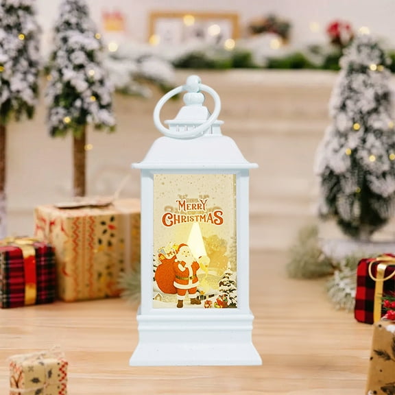PRETXORVE Christmas Decorations, Christmas Ornaments, Customizable Patterned Square Lanterns for Festivals, Portable Candle Lights