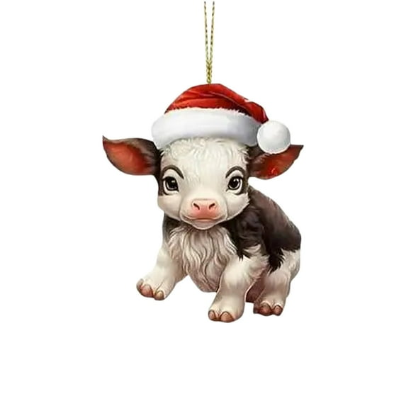 PRETXORVE Christmas Decorations, Christmas Ornaments, Personalized Cow Christmas Tree Hanging Decorations, Christmas Decorations