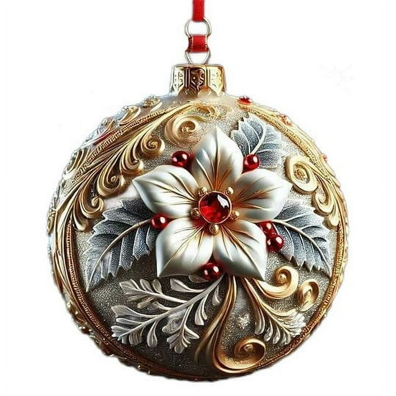 PRETXORVE Christmas Decorations, Christmas Tree Decorations, 2D Flat Acrylic Printed Pendant Christmas Tree Decoration Christmas Decoration Layout Scene Accessories