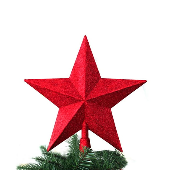 PRETXORVE Christmas Decorations, Christmas Tree Decorations, Christmas Tree top Decoration Pendant Christmas Tree top Star Christmas Tree top Powdered Pentagram