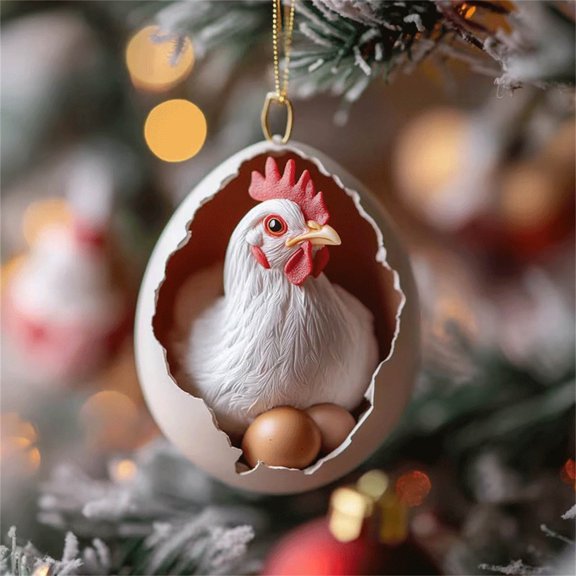 PRETXORVE Christmas Decorations, Christmas Tree Decorations, Merry Christmas Farm Christmas Eggs Baby Animals Dinosaur Snake Egg Christmas Decorations Christmas Tree ornaments