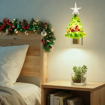 PRETXORVE Christmas Decorations, Christmas Tree Night Light Night Lights Plug Into Wall Christmas Gifts Cute Night Light for Kids Plug In Nightlight Rotatable for Christmas Decorations Party
