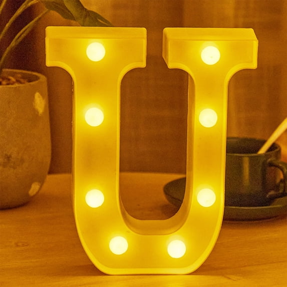 PRETXORVE Christmas Decorations, Led Letter Lights, Signboard, Home Party Wedding Decorations, Illuminated Letters, Battery Powered, Suitable for Christmas and Birthday Party Decorations